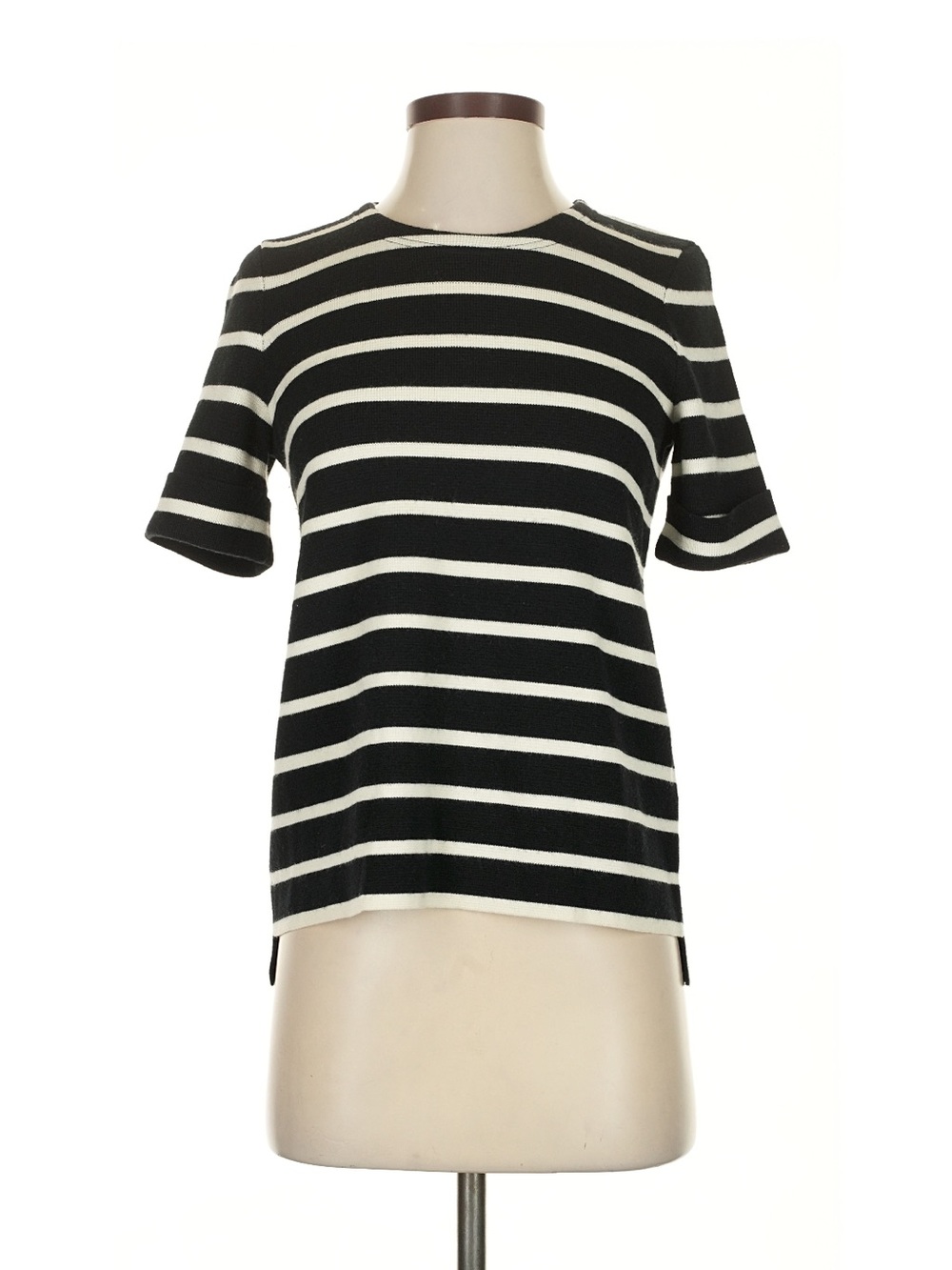 Madewell Black and White Striped Short Sleeve Tee
